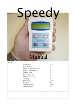 Предварительный просмотр 1 страницы Bricon SPEEDY Manual