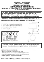 Предварительный просмотр 2 страницы Bridgeport Designs JF5316-TL Assembly Instructions