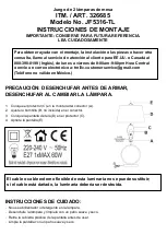 Предварительный просмотр 3 страницы Bridgeport Designs JF5316-TL Assembly Instructions