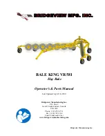 Bridgeview BALE KING VR581 Operator'S & Parts Manual предпросмотр