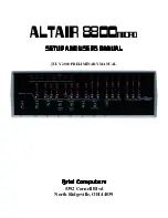 Предварительный просмотр 1 страницы Briel Computers Altair 8800 micro Setup And User'S Manual