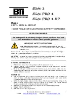 Brierly Technologies Elite 1 Operating Manual предпросмотр