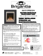 Brigantia Fireplaces 24-DVRS25N Users Installation Operation & Maintenance Manual предпросмотр