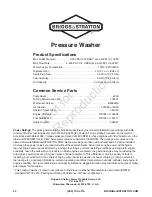 Предварительный просмотр 24 страницы Briggs & Stratton 020498 Operator'S Manual