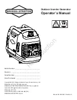 Preview for 1 page of Briggs & Stratton 030697-00 Operator'S Manual