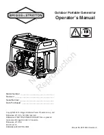 Briggs & Stratton 030708-00 Operator'S Manual preview