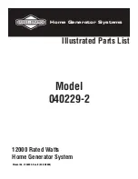 Preview for 1 page of Briggs & Stratton 040229-2 Illustrated Parts List