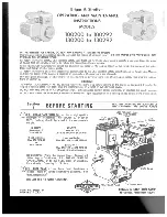 Preview for 1 page of Briggs & Stratton 100200 Series Operating And Maintenance Instructions Manual