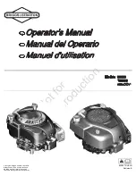 Briggs & Stratton 106200 Operator'S Manual preview