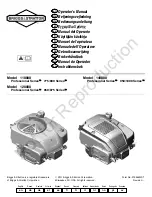 Preview for 1 page of Briggs & Stratton 110000 Professional 775 Series Operator'S Manual