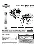 Briggs & Stratton 110400 Operating & Maintenance Instructions preview