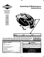 Preview for 1 page of Briggs & Stratton 110600 series Operating & Maintenance Instructions