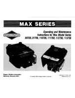 Briggs & Stratton 110700 Operating And Maintenance Instructions Manual preview