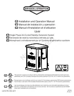 Briggs & Stratton 12KW Installation And Operation Manual предпросмотр