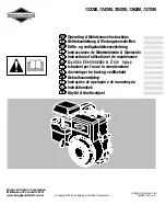 Preview for 1 page of Briggs & Stratton 133200 Series Operating & Maintenance Instructions