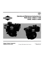 Briggs & Stratton 171400 Series Operating And Maintenance Instructions Manual preview