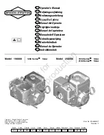 Briggs & Stratton 190000 Series Operator'S Manual preview