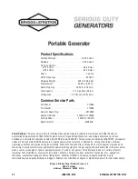 Preview for 28 page of Briggs & Stratton 203985GS Operator'S Manual