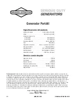 Preview for 56 page of Briggs & Stratton 203985GS Operator'S Manual