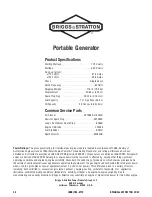 Preview for 26 page of Briggs & Stratton 204330GS Operator'S Manual