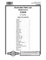 Briggs & Stratton 21A900 Series Illustrated Parts List preview