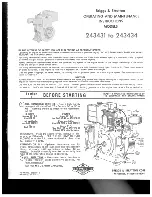 Briggs & Stratton 243431 Operating And Maintenance Instructions Manual preview