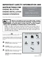 Preview for 2 page of Briggs & Stratton 272484 Operating And Maintenance Instructions Manual