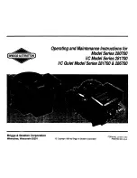 Briggs & Stratton 280700 Series Operating And Maintenance Instructions Manual preview