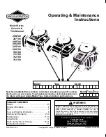 Briggs & Stratton 287700 Series Operating & Maintenance Instructions preview