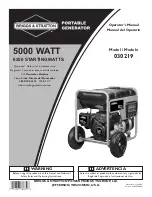 Preview for 1 page of Briggs & Stratton 30219 Operator'S Manual