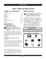 Preview for 2 page of Briggs & Stratton 30219 Operator'S Manual