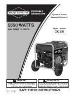 Briggs & Stratton 30235 Operator'S Manual preview