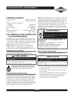 Preview for 41 page of Briggs & Stratton 30238 Owner'S Manual