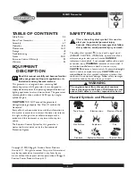 Preview for 2 page of Briggs & Stratton 30239 Owner'S Manual