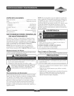 Preview for 29 page of Briggs & Stratton 30252 Operator'S Manual