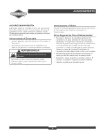 Preview for 30 page of Briggs & Stratton 30252 Operator'S Manual