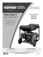 Preview for 1 page of Briggs & Stratton 30319 Operator'S Manual