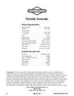 Preview for 24 page of Briggs & Stratton 3500 Watt Portable Generator Operator'S Manual