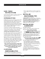 Preview for 5 page of Briggs & Stratton 40221 Installation, Start-Up And Operator'S Manual