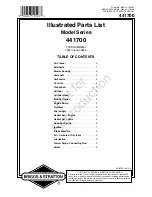 Briggs & Stratton 441700 Series Illustrated Parts List preview