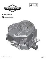 Preview for 1 page of Briggs & Stratton 44J677 Operator'S Manual