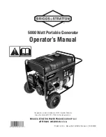 Preview for 1 page of Briggs & Stratton 5000 Watt Operator'S Manual