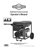 Briggs & Stratton 6200 Watt Operator'S Manual preview