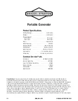 Preview for 26 page of Briggs & Stratton 6200 Watt Operator'S Manual