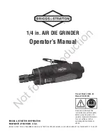 Preview for 1 page of Briggs & Stratton 6384-00 Operator'S Manual