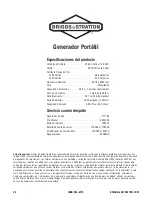 Preview for 56 page of Briggs & Stratton 8000 Watt Portable Generator Operator'S Manual