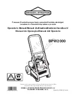 Предварительный просмотр 1 страницы Briggs & Stratton BPW2000 Operator'S Manual