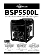 Preview for 1 page of Briggs & Stratton BSP5500L Owner'S Manual