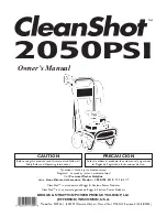 Briggs & Stratton CLEANSHOT 2050PSI Owner'S Manual preview