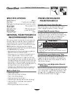 Preview for 12 page of Briggs & Stratton CLEANSHOT 2050PSI Owner'S Manual